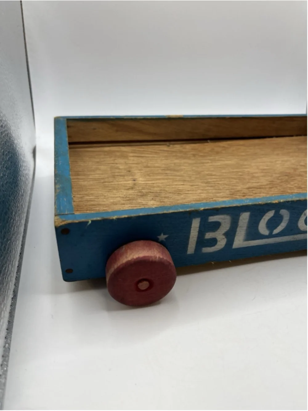Vintage Wood Block Wagon Toy Disney? SEE ALL HARD TO FIND